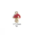 Cute red mushroom alloy pendant charm for DIY jewelry making, necklaces, and keychains. - Red Mushroom