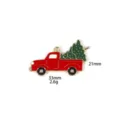 Kerst rode vrachtwagen emaille bedel hanger legering DIY sieraden ketting sleutelhanger accessoire - Kerstwagen / Rood