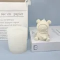 Silicone mold for cute backpack bear DIY handmade aromatherapy plaster craft ornament. - Peach Bears