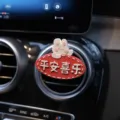 Süßer Kaninchen Auto Lüftungsschlitz Clip Aromatherapie Diffusor mit Glückszeichen. - Silikonformen „Friede & Freude Hase“ / Klarweiß
