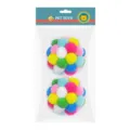 Jouet pour chat pompon coloré en peluche fournitures interactives animaux de compagnie lot - Coloré