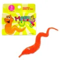 Magic worm toy fuzzy plush crawling caterpillar novelty toy for kids fun and entertainment - Orange