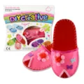 Kit de bricolage de chaussons en feutre fleur rose, ensemble de matériel créatif fait main. - MDF-19003 (Rose)