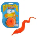 Ver magique tortilleux orange avec carte d'emballage, jouet fantaisie amusant pour les enfants. - Orange