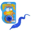 Ensemble de jouets ver magique twisty worm bleu avec carte d'emballage de dessin animé colorée - Bleu
