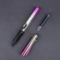 Stylo pinceau souple style stylo plume métallique rose avec cartouche d'encre de calligraphie. - Feutre pinceau rouge