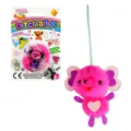 DIY fuzzy plush animal pendant handmade craft toy with colorful packaging card for kids. - MDF-11609