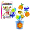 Kit de loisirs créatifs pot de fleurs en feutrine DIY pour enfants, jouet éducatif coloré. - Style Insecte Bleu