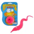 Version russe ver magique twisty worm jouet chenille duveteuse avec carte d'emballage. - Rose rouge