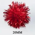20mm red tinsel pom pom fluffy balls for christmas crafts DIY handmade plush toy materials - Red + Red [500 Pcs/Pack]