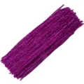 Metallic purple pipe cleaners chenille stems 6mm x 30cm for DIY crafts and Christmas decor - 100 Pieces / Plum Red