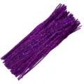 Purple pipe cleaners chenille stems bulk pack shiny craft wires for DIY art decorations - 100 Pieces / Deep purple