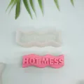 DIY Wavy Silicone Mold with English Phrase for Handmade Soap Candle Resin Craft Tool - HOT MESS