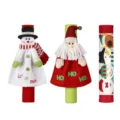 Christmas refrigerator handle covers set, cute snowman and santa decor for home appliances. - Christmas Elf Doll Style / Set of 3 / Set of 3 Pcs