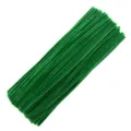 Green pipe cleaners chenille stems fuzzy wire for DIY handmade art crafts and decorations set - 100 Pieces/Pack / Dark Green
