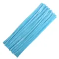 Light blue pipe cleaners, 6mm x 30cm chenille stems for DIY craft projects and handmade art. - 100 Pieces/Pack / Sky Blue