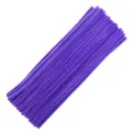 Purple pipe cleaners 6mmx30cm DIY craft chenille stems colorful handmade accessories set - 100 Pieces/Pack / Purple