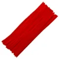 Red chenille stems pipe cleaners craft DIY supplies for handmade art projects 100pcs - 100 Pieces/Pack / Red