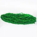 Green metallic chenille stems for DIY crafts, sparkling pipe cleaners bundle, 9mm thick. - Green