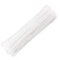 White metallic pipe cleaners chenille stems for DIY craft Christmas tree decorations 100pcs - 100 Pieces / Rainbow