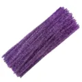 Purple glitter pipe cleaners chenille stems 100pcs DIY craft materials for kids art handmade. - 100 Pieces / Light Purple