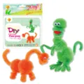 Set fai da te per bambini con scovolini e pon pon per creare simpatici animaletti colorati. - MDF-11957