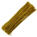 Gold pipe cleaners chenille stems sparkle craft wires for DIY art handmade Christmas decor accessories - 100 Pieces / Gold