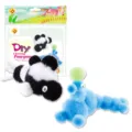 Kit Fai da Te Pom-Pom per Bambini Giocattolo Animale Carino Set Educativo Variante Blu - MDF-11938