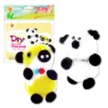 Kit fai da te per bambini con pon pon per educazione precoce e bambole di animali. - MDF-11916