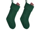 Grüne Strick Weihnachtssocken Details, klassische hängende Feiertag Geschenktüten Deko. - Grün