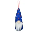 Independence Day gnome hanging ornament detail, patriotic star pattern plush faceless doll decor. - Star Style