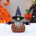 Halloween gnome plush doll with witch hat and pumpkin body tabletop decoration 25cm festive gift - Purple Hat