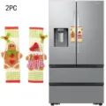 Noël réfrigérateur porte poignée couvercles 2pcs pain d'épices cuisine festive déco - Set Bonhomme de Pain d'Épices / Lot de 2