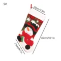 Weihnachtsstrumpf retro karo schneemann bestickt feiertag geschenkbeutel kamin hängend - Karo-Schneemann Patchwork (5#)
