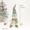 Christmas green snowman plush doll holiday decoration tree ornament ski figurine 45cm - Pointed Hat Style (YH259918 A) / M