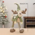 Green fabric long-mouth reindeer doll Christmas table decoration plush ornament 55cm - Four-Legged Deer Style (YH259903)