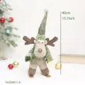 Navidad muñeco de nieve verde gnomo adorno de 40cm decoración de mesa festiva para hogar - Estilo de Sombrero Puntiagudo (YH259911 A)