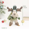 Navidad muñeco de nieve verde peluche muñeca mesa adorno fiesta decoración invierno - Estilo de Gorro de Aviador (YH259911 B)