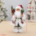 Standing Santa Claus Christmas decoration figurine 12-inch festive table desktop decor - Skiing Santa Style (D-303332)
