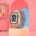 Orologio Digitale Quadrato per Bambini Cinturino in Silicone Grigio Motivo Frutta - Grigio