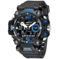 Herren taktische Sport Uhr wasserdicht digitale Anzeige schwarz blau Outdoor Armbanduhr - Stil 8072 Schwarz-Blau