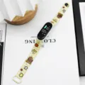 Orologio elettronico LED stampato con simpatico capybara e cinturino in silicone a quadri. - Anatra Incoraggiante Capibara / Plaid Giallo