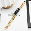 Orologio elettronico LED stampato a cartone animato, braccialetto touch impermeabile carino per bambini. - Beige