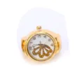 Gold alloy ring watch with sparkling butterfly dial and numbers for children gift. - Gold Butterfly Print