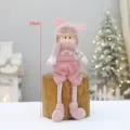 Bambola di natale in peluche rosa 53cm simpatica decorazione da tavolo natalizia giocattolo - Ragazzo Gambe Lunghe (XT54009 A)