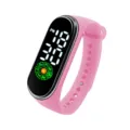 Rosa LED Digitaluhr Silikon Armband Touchscreen Schüler Sport wasserdichtes Armband - Rosa