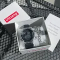 Transparente Sport Digitaluhr Set für Schüler mit Kettenarmband und schöner Geschenkbox. - Nur Uhr / Schwarz