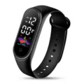 Digitale LED Kinder Elektronik Uhr wasserdichte Outdoor Sport Smart Armbanduhr fur Schuler - Schwarz