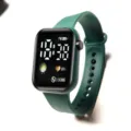 Green LED digital watch for men and women student fashion luminous waterproof watch main - Earth Style - Green