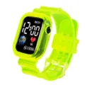 Orologio digitale trasparente verde neon per studenti, elegante orologio sportivo quadrato. - Verde